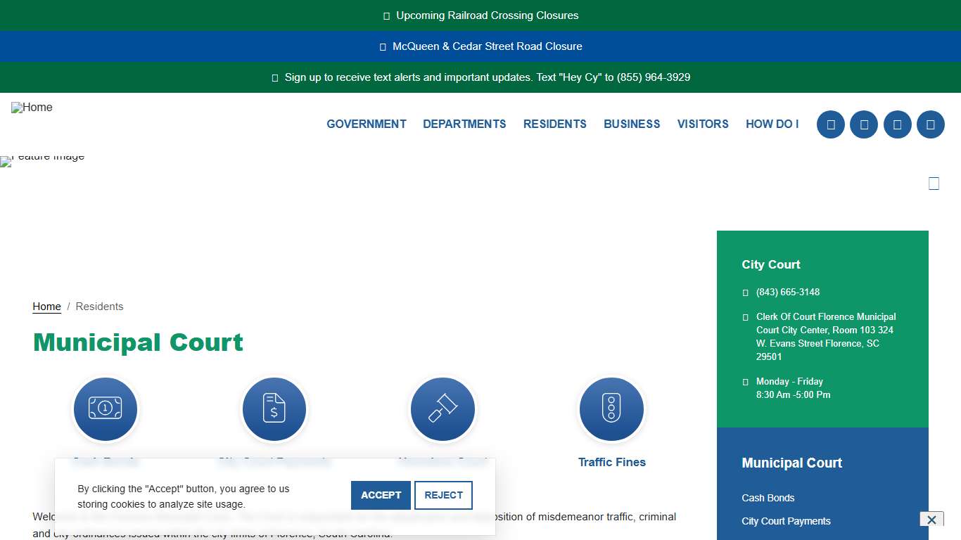 Municipal Court | City of Florence, SC